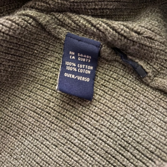 American Eagle Outfitters Vintage Slim Fit Mens Quarter Zip Sweater, XL Green - Picture 4 of 7